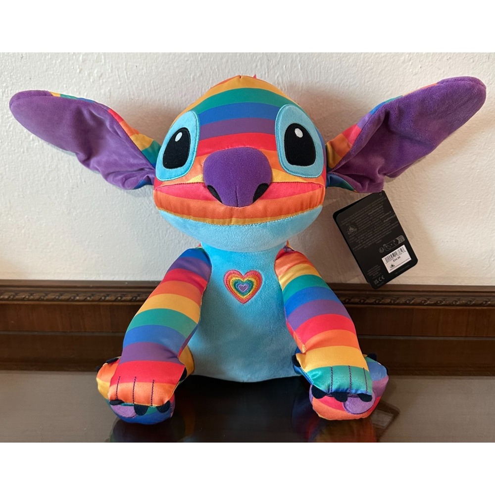 Disney Pride Collection Stitch Rainbow Plush Toy Lilo & Stitch NWT